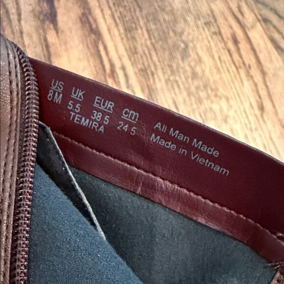 Franco Sarto Dark Brown Heeled Boots NWOT - Picture 7 of 13